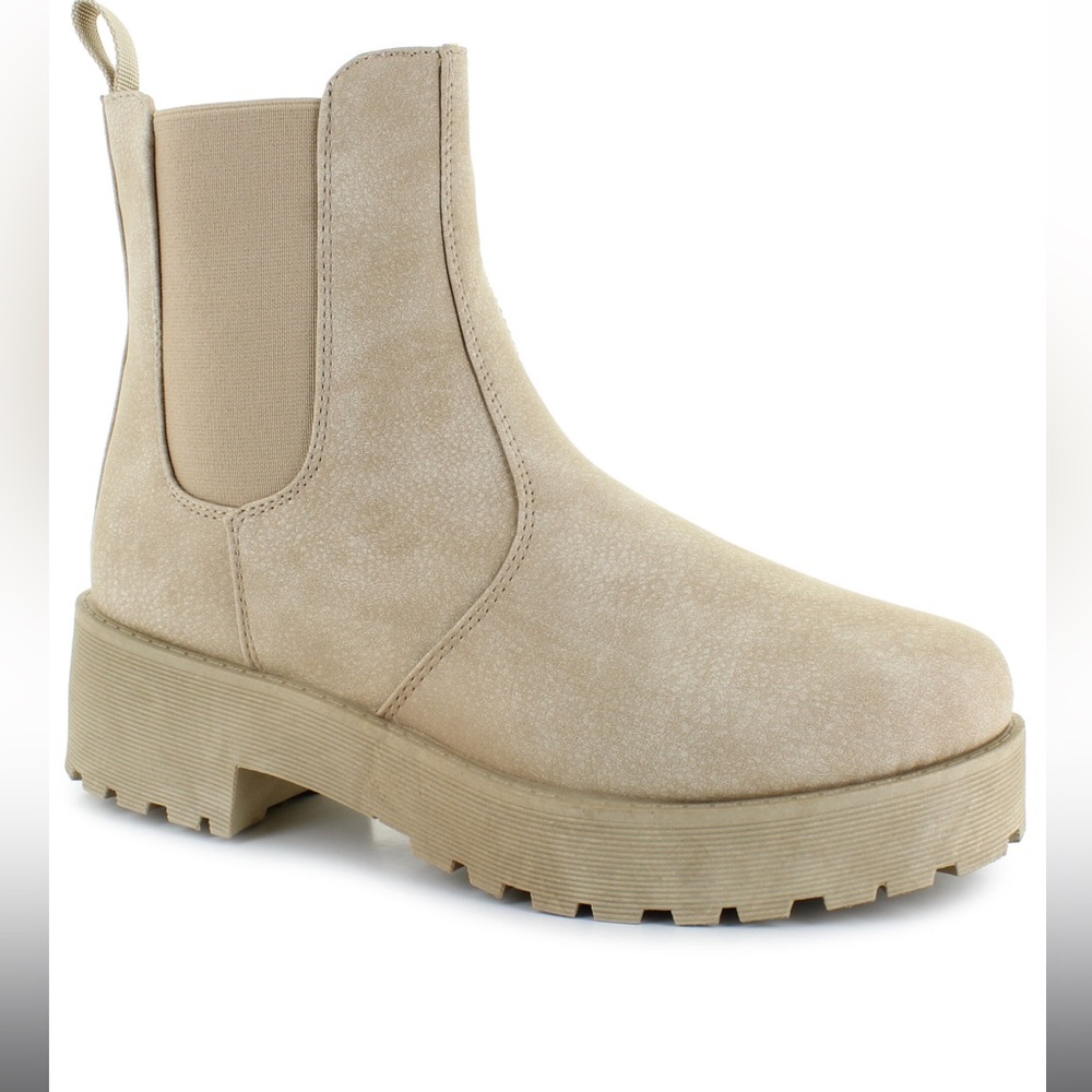 Dirty Laundry Beige Ankle Booties